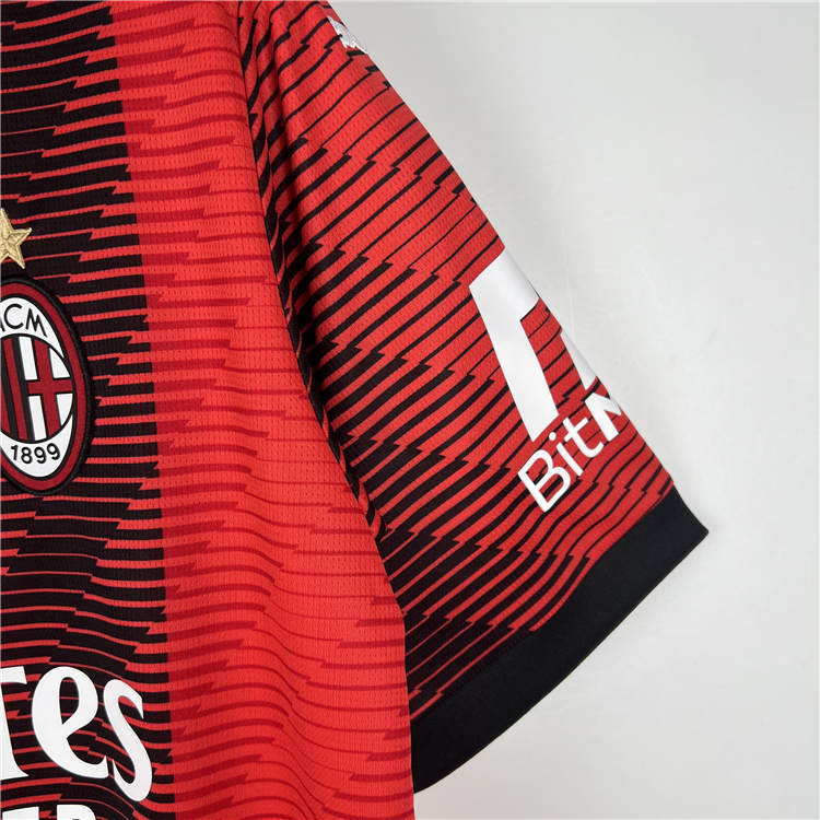 AC Milan 23/24 Home Red Soccer Jersey Football Shirt - Click Image to Close
